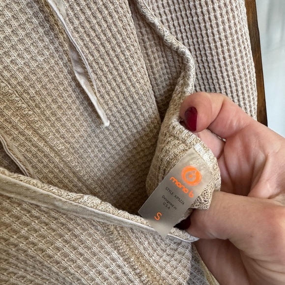 Mono B Beige Boho Jumpsuit with Pockets - Picture 7 of 7